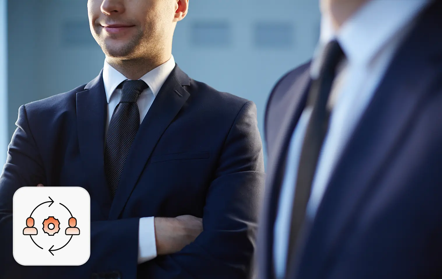 Two business professionals representing the leadership evaluation process when they hire a CTO